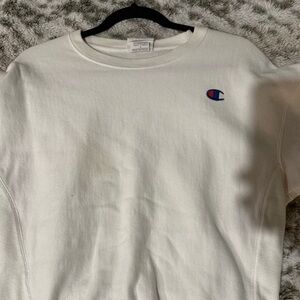 Champion Reverse Weave White Sweatshirt